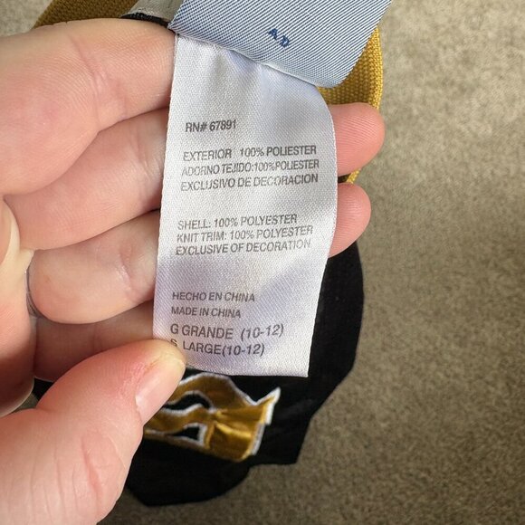 New Orleans Saints NFL Jersey Reebok Size L Kids Brees #9 Football OnField Black - Picture 6 of 9